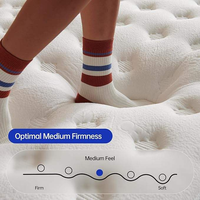 Matelas de Meuble Hypoallergénique Très Grand Refroidissant 12 Pouces Moderne Hybride à Mémoire de Forme pour Hôtel