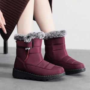 Nuovi Stivaletti Invernali Impermeabili con <span class=keywords><strong>Suola</strong></span> Spessa e Calda Fodera in Pile, Scarpe da Donna Popolari e Versatili, <span class=keywords><strong>Stivali</strong></span> da Neve Alti con Interno Imbottito - Product Image 4