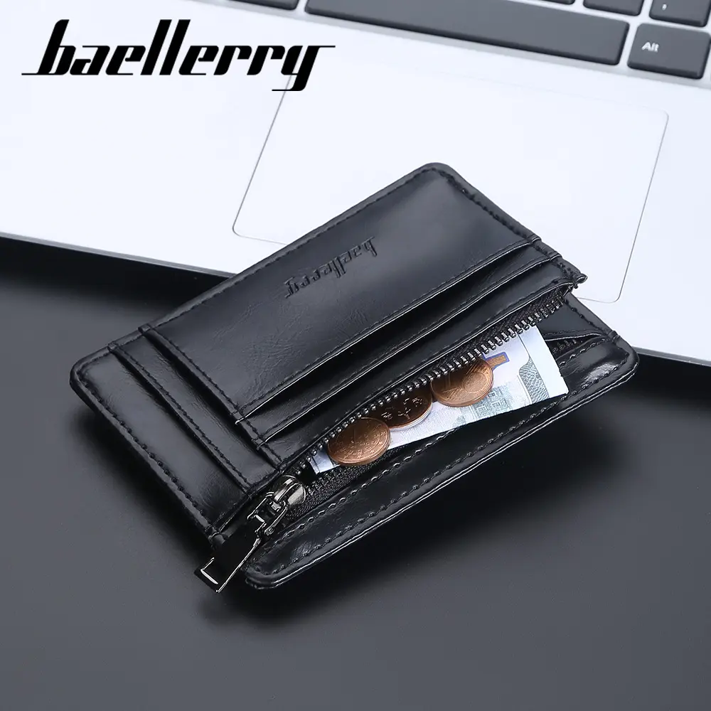 portacarte di credito uomo slim baellerry wallet credit card holder leather 11 Card Slots minimalist wallet with card holder