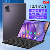 Tablette Android 10,1 Pouces 16 Go de RAM 512 Go de ROM Double Carte SIM Double Emplacement Écran Tactile Multifonctionnel Qualcomm Octa Core WiFi