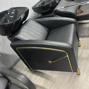 Luxury PU Leather Spa Head Salon Headspa Bed Barber Shop Furniture Thai <b>Shampoo</b> Sink Wash Basin and <b>Chair</b> Salon Equipments - Product Image 2