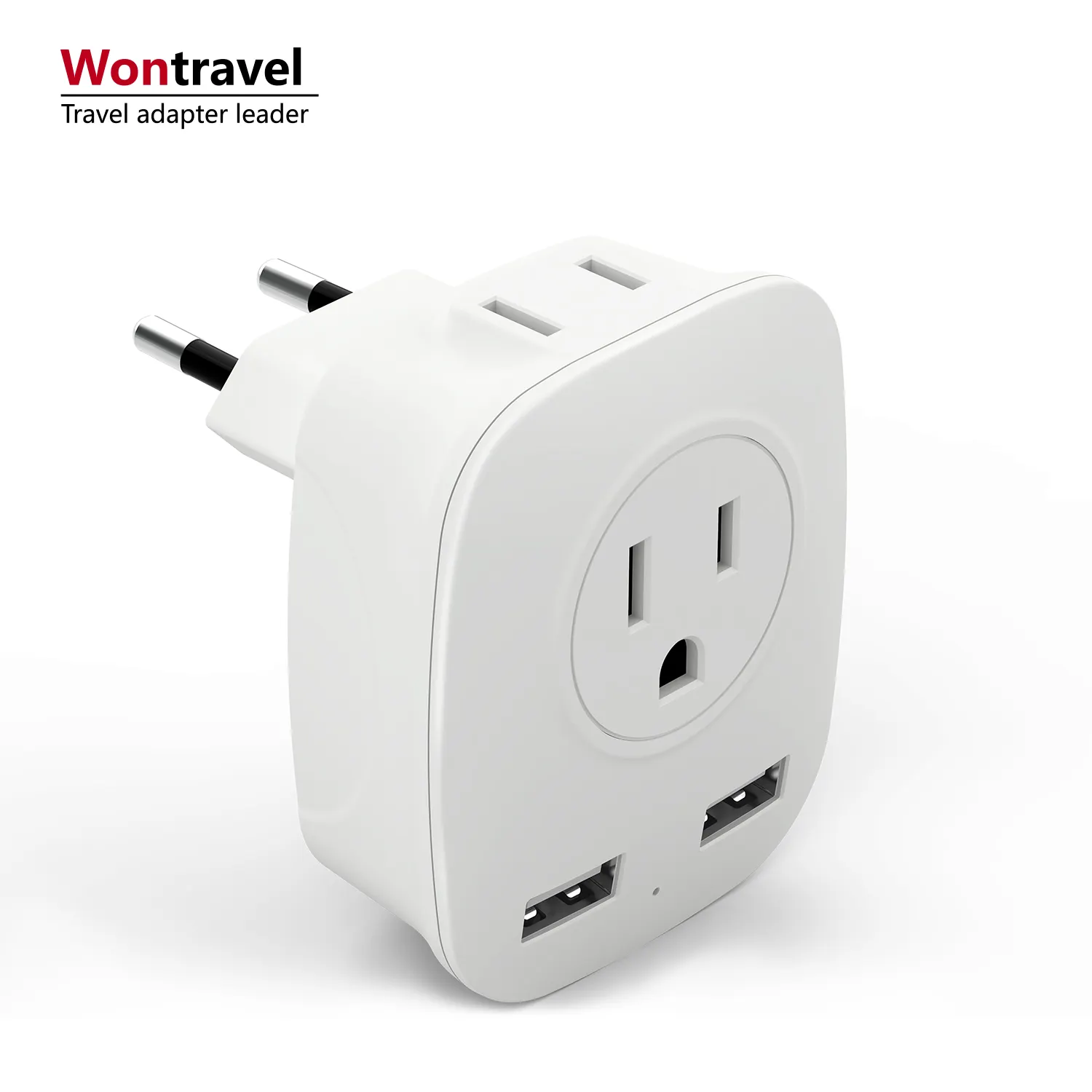 Wontravel European Travel Plug Adapter World Universal Adaptor Kit USB US Outlet Plugs for Europe UK Australia