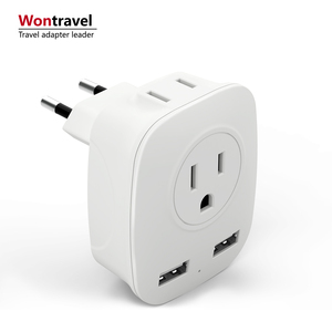 Wontravel <strong>European</strong> Travel <strong>Plug</strong> <strong>Adapter</strong> World Universal Adaptor Kit USB US Outlet <strong>Plugs</strong> for Europe UK Australia - Product Image 1