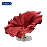 Luxueux moderne loisirs hôtel salon fauteuil pivotant tissu chaises pétales Accent Salon canapé ensemble meubles