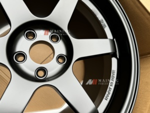 ล้อแม็กซ์ MN Forged Custom Sport <span class=keywords><strong>สี</strong></span><span class=keywords><strong>ดำ</strong></span><span class=keywords><strong>ด้าน</strong></span> รุ่น <span class=keywords><strong>TE37</strong></span> SL Saga 5x112 สำหรับ BMW E46 M3 BRZ FK8 NSX Supra Civic - Product Image 5