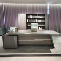 Bureaux de direction modulaires en bois MDF de conception moderne Meizhige Brown, garantie 3 ans, bureau commercial, bureau modulaire