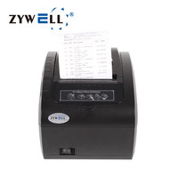 Impresora Térmica de Recibos de 80 mm y 58 mm para Montaje en Pared con Recordatorio Sonoro, Impresora de Tickets ZYWELL POS
