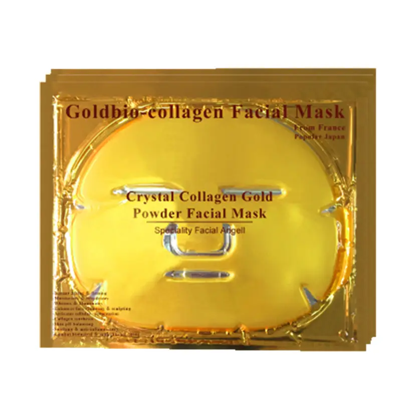 Private Marke Gold Bio-kollagen Kristall Pulver Gesichts Maske Blatt Instandt heben und straffende Feuchtigkeits und bleaching