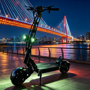 Trottinette électrique pliable pour adultes avec moteur double sans balais 6000W, batterie au lithium 60V 30AH 40AH, autonomie de 60-100 km, avec NFC et application - Product Image 1