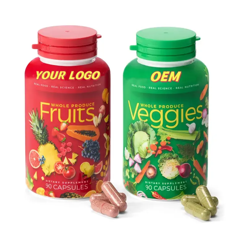 OEM/ODM capsules de fruits et légumes Complément alimentaire avec super-aliments fruits et légumes pour femmes, hommes et enfants