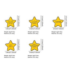Broche de estrella con cita inspiradora en inglés, pin de solapa de moda, insignia decorativa para ropa y mochila - Product Image 5