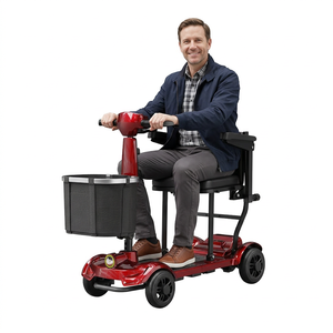 Scooter Móvil Ultraligero y Plegable de 4 Ruedas para Personas Mayores <span class=keywords><strong>con</strong></span> Controlador Inteligente y Pantalla LCD - Product Image 1