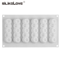 Moule à gâteau en silicone SILIKOLOVE, forme six cavités en forme de bande, antiadhésif platine LFGB, blanc, qualité alimentaire, pour mousse et gâteaux
