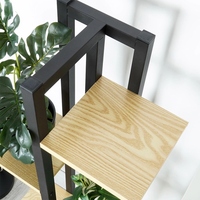 Étagère à fleurs en fer à 5 niveaux avec revêtement en poudre, supports à plantes à plusieurs niveaux, design vintage, étagère à plantes pour jardin