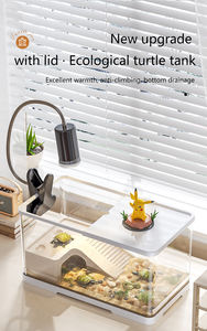 नई दृश्यों कछुए कछुए टैंक घर छोटे और मध्यम आकार के एक्वेरियम पारिस्थितिक मछली टैंक लिविंग रूम डेस्कटॉप ब्राजीलियन कछुए विशेष - Product Image 2