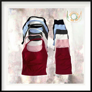 ชุดกีฬาผู้หญิง 2 ชิ้น เสื้อครอปแบบผูกหลัง กางเกงขาสั้นเอวสูงไร้รอยต่อ ยืดหยุ่นสูง เหมาะสำหรับออกกำลังกายที่ยิม - Product Image 3