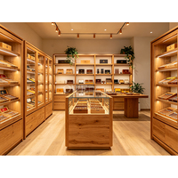 Fournisseur d'usine : Vitrine humidor à cigares commerciale à double porte avec éclairage LED, personnalisable