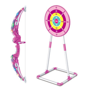 2025 Kinderen Hot Selling Boogschieten Doelwit Spel Speelgoed Indoor Sport 2 in 1 Zachte Kogel Pistool Licht Boog Pijl Speelgoed - Product Image 1