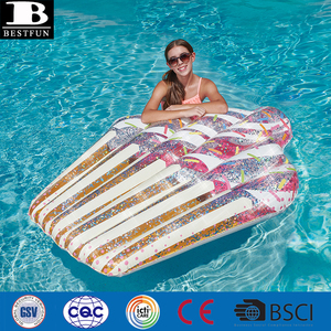 Personalizado inflable brillo Cupcake piscina flotador Durable PVC vinilo brillo agua natación colchón de aire equipo - Product Image 2
