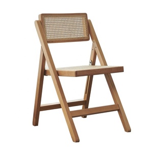 Ordic-Silla de ratán <span class=keywords><strong>vintage</strong></span> de lujo, sillón de madera plegable para balcón y ocio - Product Image 4