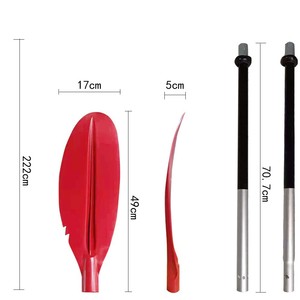 Palas de remo extendidas y engrosadas, remos de doble cabezal de aleación de aluminio para kayaks, tablas de surf y canoas - Product Image 3