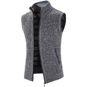 Autumn and Winter Men's Sweater Vest Large Size Loose Casual <strong>Sleeveless</strong> Plus Velvet Thickened Sweater Vest - Product Image 5