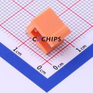 HT396R-3.96-2P Plug-in Terminal Block Bent Lead Through Hole,P=3.96mm Connector Board-to-Board / Socket Open 1x2P 3.96mm Orange - Product Image 1