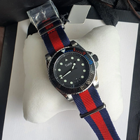Montre Chronographe à Quartz pour Homme Turck Simple Duplex avec Cristal Saphir, Bracelet en Nylon, Boîtier en Acier Inoxydable, Résistance à l'Eau 200m, 45mm