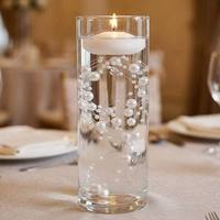 24 Piezas de Cadenas de Perlas Artificiales para Decoración de Centros de Mesa, Tallos de Perlas Blancas de Diferentes Tamaños para Decoración de Jarrones, Hogar y Fiestas