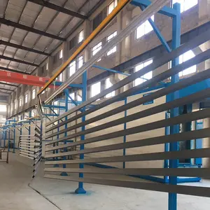 Compact Batch Semi Automatical Powder Coating Plant Aluminum Profile Powder Coating Spray Line