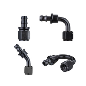 Conector Invertido AN de Haofa Automotive, AN4-AN12, de Aleación de Aluminio Negro, para Refrigeración de Aceite, para Modificación de Automóviles - Product Image 1