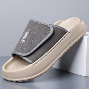 Sandales à Velcro Vert Gris pour Hommes – Chaussures Décontractées d'Été pour Plage et Extérieur, Talon de 1 à 3 cm - Product Image 1