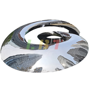 Escultura de Acero Inoxidable Libit Qianhai Bay, Decoración Artística Abstracta Geométrica para Montar en el Suelo Exterior - Product Image 5