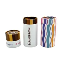 Tube d'emballage en papier kraft personnalisé avec logo UV doré en relief pour thé, aliments, cosmétiques - Impression artisanales biodégradables à effet évanouissement