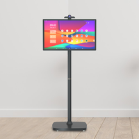 Televisor Inteligente Portátil de 27 Pulgadas, Blanco, Giratorio, con Android 10, Pantalla Publicitaria con Soporte Extraíble, Pantalla Táctil Full HD, Wi-Fi