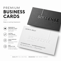 Cartes de visite haut de gamme à texture gaufrée, cartes de visite personnalisées en papier gaufré pour entreprise