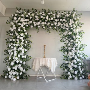 Arreglos Florales Artificiales <span class=keywords><strong>de</strong></span> Seda Blanca al por Mayor para Arcos <span class=keywords><strong>de</strong></span> Boda, Graduaciones, Navidad y San Valentín - Product Image 6
