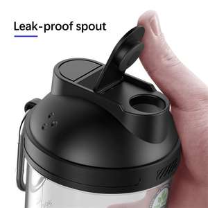 Botella mezcladora de proteínas automática de 600ML con logotipo personalizado, botella autoagitadora, Mini coctelera de proteínas eléctrica, botella de agua deportiva para gimnasio - Product Image 5