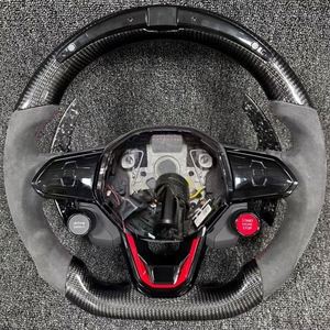 Volante Deportivo LED de Fibra de Carbono Compatible con Volkswagen Golf8 MK8 MK7 MK6 GTI GTD GTS GTE GLI <span class=keywords><strong>R</strong></span>-<span class=keywords><strong>Line</strong></span> <span class=keywords><strong>R</strong></span> Golf7 Golf6 CC Polo Passat JETTA GTR - Product Image 1