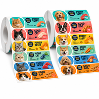 Étiquettes personnalisées pour boîtes de conserve d'aliments pour animaux de compagnie, autocollantes, imperméables, résistantes à l'usure, en vinyle découpé à la forme, pour boîtes de conserve d'aliments pour animaux de compagnie