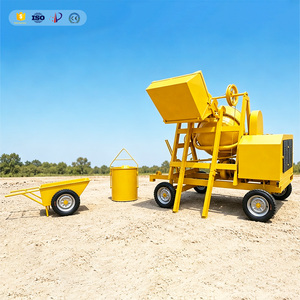 Bétonnière mobile 500L à 4 roues, alimentée au diesel, avec tambour renforcé de 3 mm au haut et de 4 mm au bas, pour chantier - Product Image 3