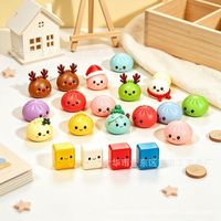 Calendrier de l'Avent Boîte Mystère de Noël, Jouets en Caoutchouc Anti-Stress à Presser Style Boulette Vapeur, Coffret Cadeau 24 Pièces