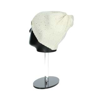 Bonnet en tricot crème pour femme, chaud et confortable pour l'hiver - Product Image 3