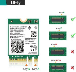 AX200NGW ไวไฟ<span class=keywords><strong>6</strong></span> (802.11ax) การ์ดเครือข่ายไร้สาย2.4 ghz/ 5GHz MU-MIMO ส่ง100M พลังงาน21W สำหรับพีซี/แล็ปท็อป Windows 10/11 - Product Image 4