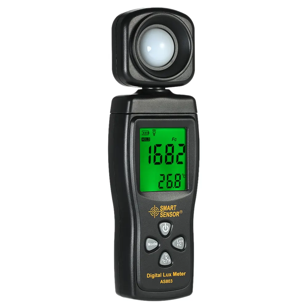 AS803 Luxmetro Digital Light Meter Lux Meter Fotometro Misuratore uv UV Radiometro LCD Luxmetro Portatile Illuminometer Fotometro