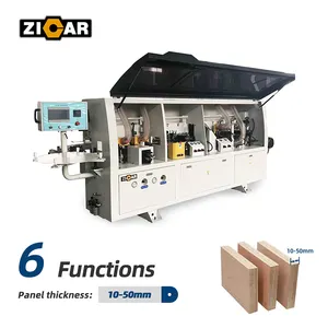 ZICAR Wood Furniture Machine à plaquer les chants de panneaux de bois automatique MF50GM avec pré-fraisage Prix d'usine Machine à plaquer les chants en PVC MDF