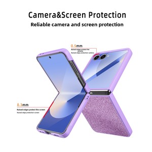 เคสโทรศัพท์พับได้รุ่น Huanmin Factory Compatible Samsung ZFlip ลด 30% วัสดุหนัง PU ลายดาวแอฟริกาใต้ - Product Image 2