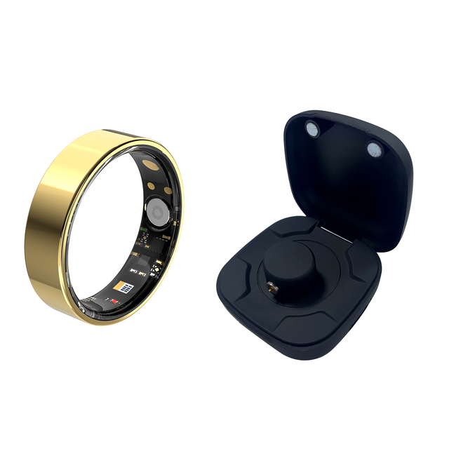 Newest Portable Smart Health Ring RC20 24/7 HR Sleep Monitor Multiple Sports Modes IP68 Waterproof Smart Ring with Charging Case