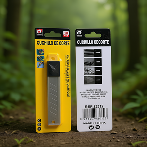 Lame di ricambio Erpsl Cutter Blade (10 pz) in acciaio al carbonio con impugnatura in plastica, a spezzare, per taglierino multiuso - Prodotto in Cina - Product Image 2