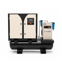 Compresseur d'air à vis avec sécheur d'air et réservoir 15HP, compresseur à vitesse variable, solution d'air complète et économe en énergie